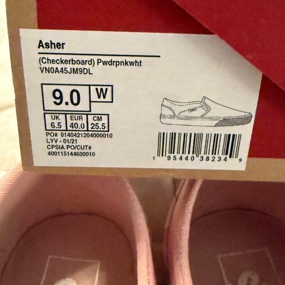 Vans Pink Checkered Slip-On Shoes - Asher - Picture 15 of 15